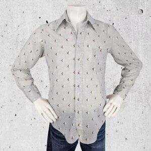 Vintage 1970's 70's JC Penny Disco Shirt Size Medium JCPenny